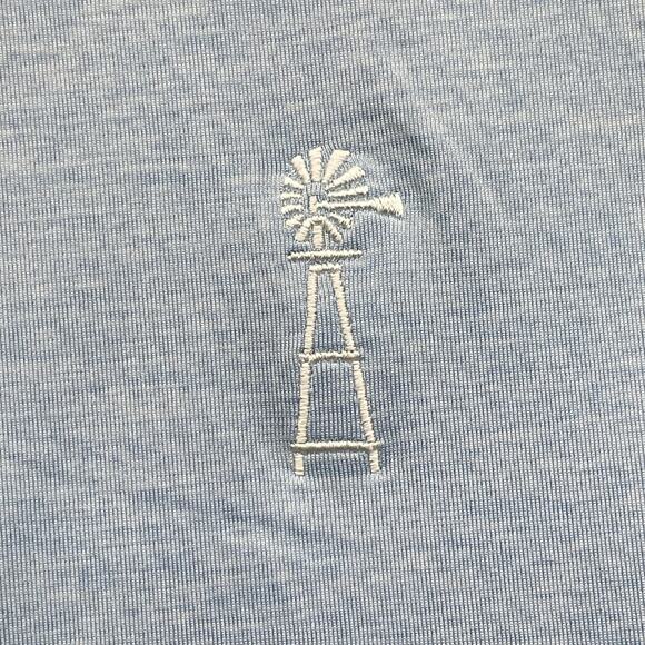 Peter Millar Polo Shirt Womens Small Blue White Sleeveless Golf UPF 50 Half Zip - Picture 7 of 12